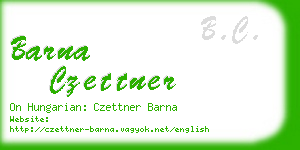 barna czettner business card